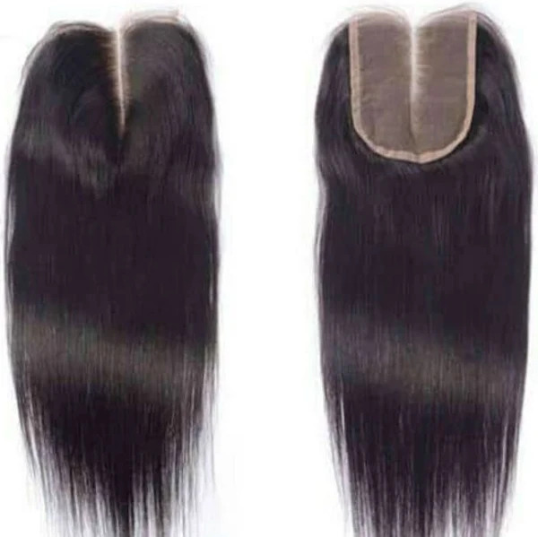 7x7 Middle Part Closure Lace Sew In Human Hair with Bleaching Knots