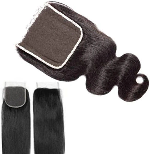 Hair Real Human Hair Closure For Women 40 grams (24 inch, Black)