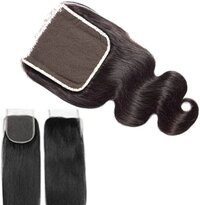 Hair Real Human Hair Closure For Women 40 grams (24 inch, Black)