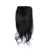 Fully Human Hair Front Lace Closer Topper For Women And Girls Scalp Thinning(Black)