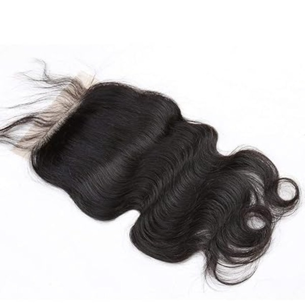 4x4 Silk Base Lace Closure Human Hair with Baby Hair Body Wave Brazilian Virgin Hair Closure Free Part Natural Color Bleached Knots 18 inch
