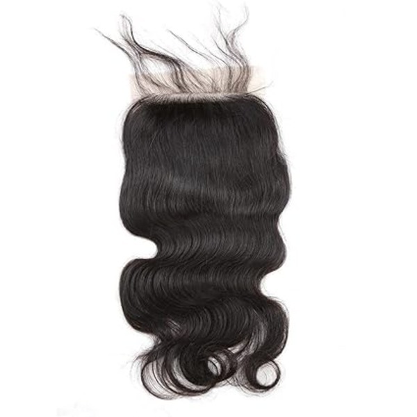 4x4 Silk Base Lace Closure Human Hair with Baby Hair Body Wave Brazilian Virgin Hair Closure Free Part Natural Color Bleached Knots 18 inch