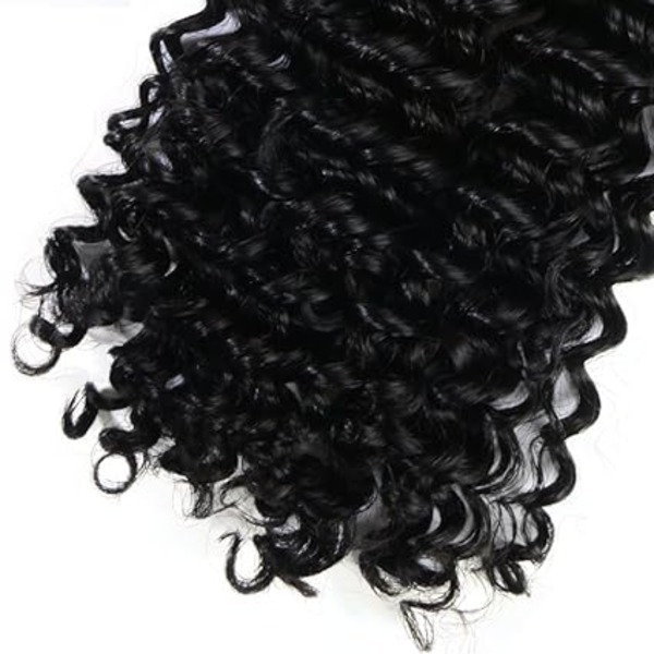 Hair Clip in Extensions For Black Women Natural Color 100% Brazilian African American Hair Extension (22 inch)