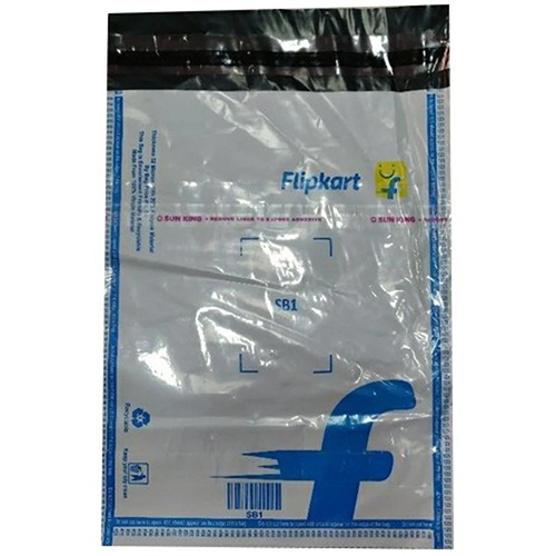 Printed Recyclable Courier Bag - Color: White