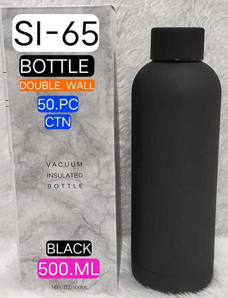 500ml Stainless Steel Vacuum insulated Bottle (Double wall) in Rubber(Black/White) finish