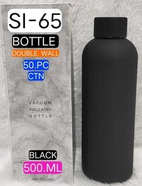 500ml Stainless Steel Vacuum insulated Bottle (Double wall) in Rubber(Black/White) finish