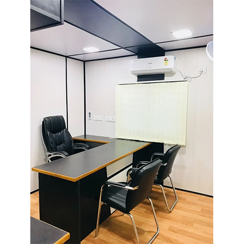 12 X 8 X 8 Feet Prefabricated Office Cabin - Material: Mild Steel