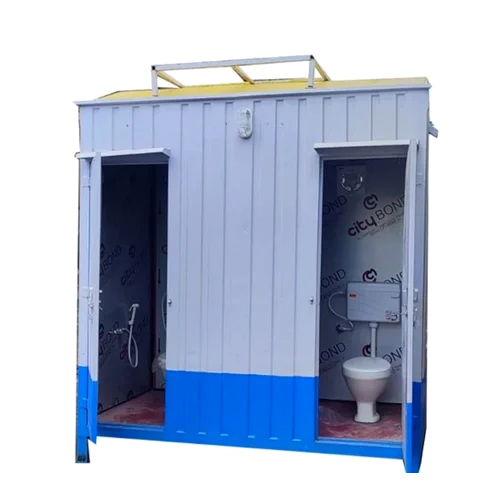 6 X 3 X 7 Feet Prefabricated Ms Portable Toilet Cabin - Color: Any Color