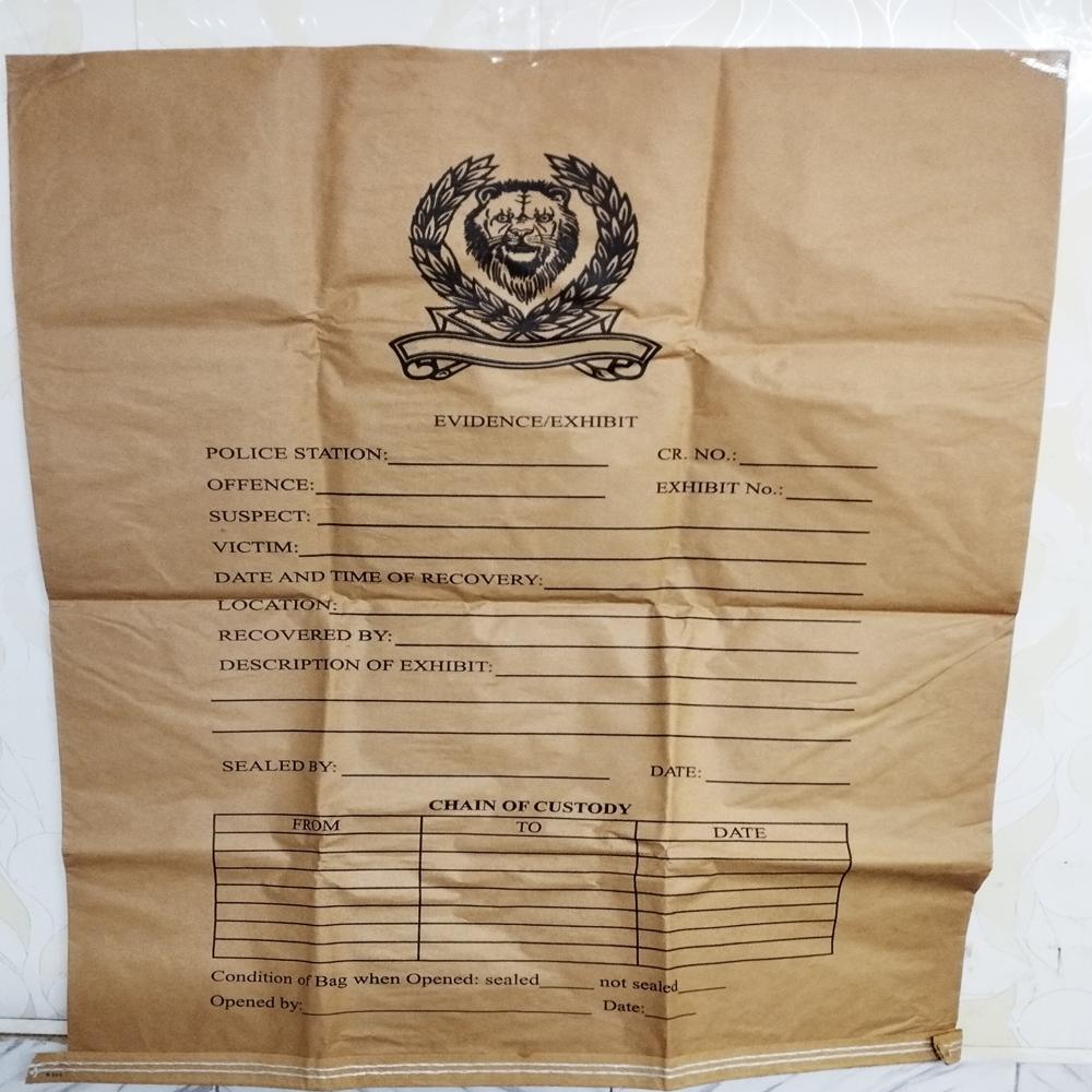 Evidence Packing Sacks - Heavy-duty Kraft Paper, Two Layers For Durability | Absorbent Design, Secure Closure, Transparent Window Feature