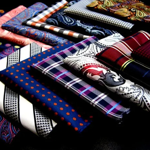 Micro Printed Pocket Squares - Color: Multi Colour