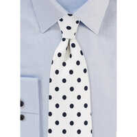 Polka Dot Neckties - Color: White