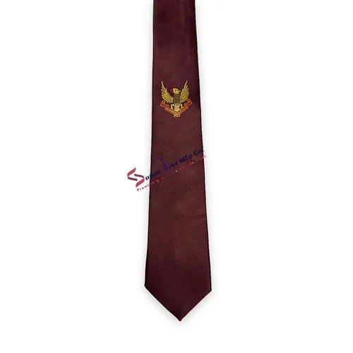 Regiment'S Woven Logo Tie - Color: Maroon