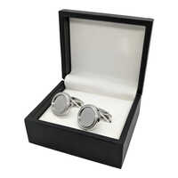 Designer Brass Cufflinks - Color: Grey