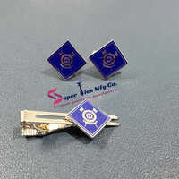 Customised Enamel Cufflinks - Color: Silver