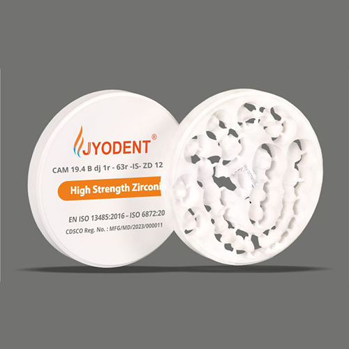 Jyodent ISO pressed White Translucent Zirconia Disc (IS-ZD)