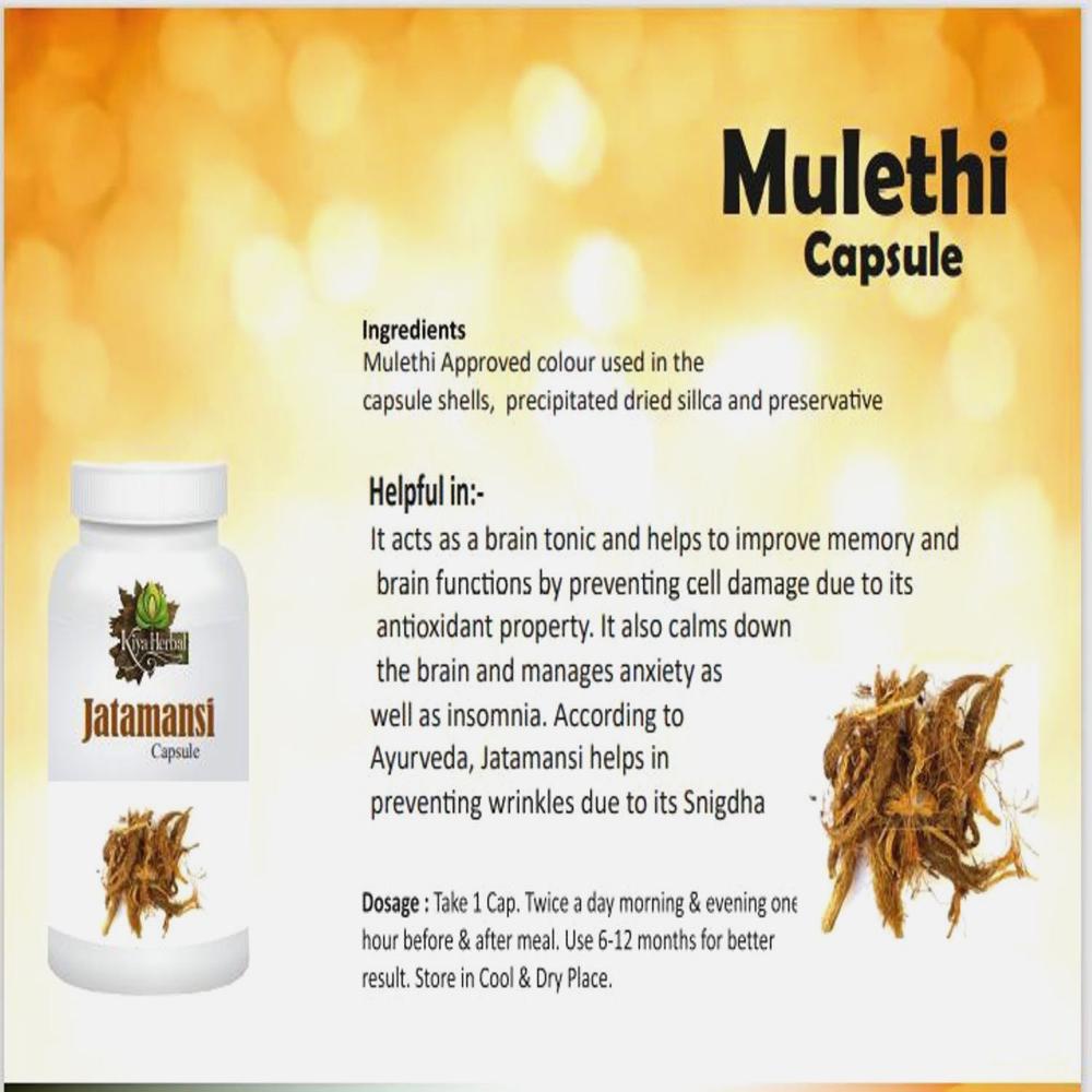 Bulk Herbal Jatamansi Capsules 120 capsule