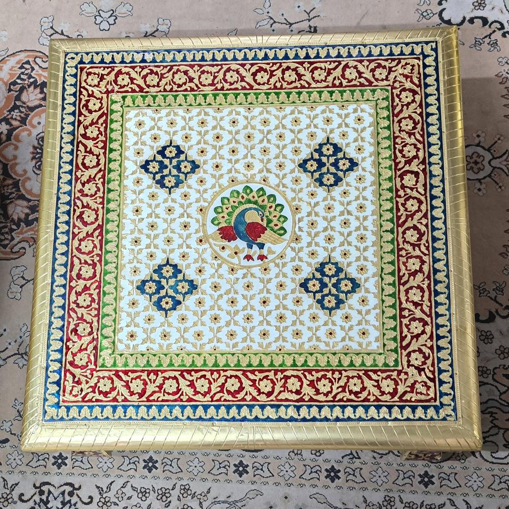 BRASS MEENAKARI BAJOT / CHOWKI