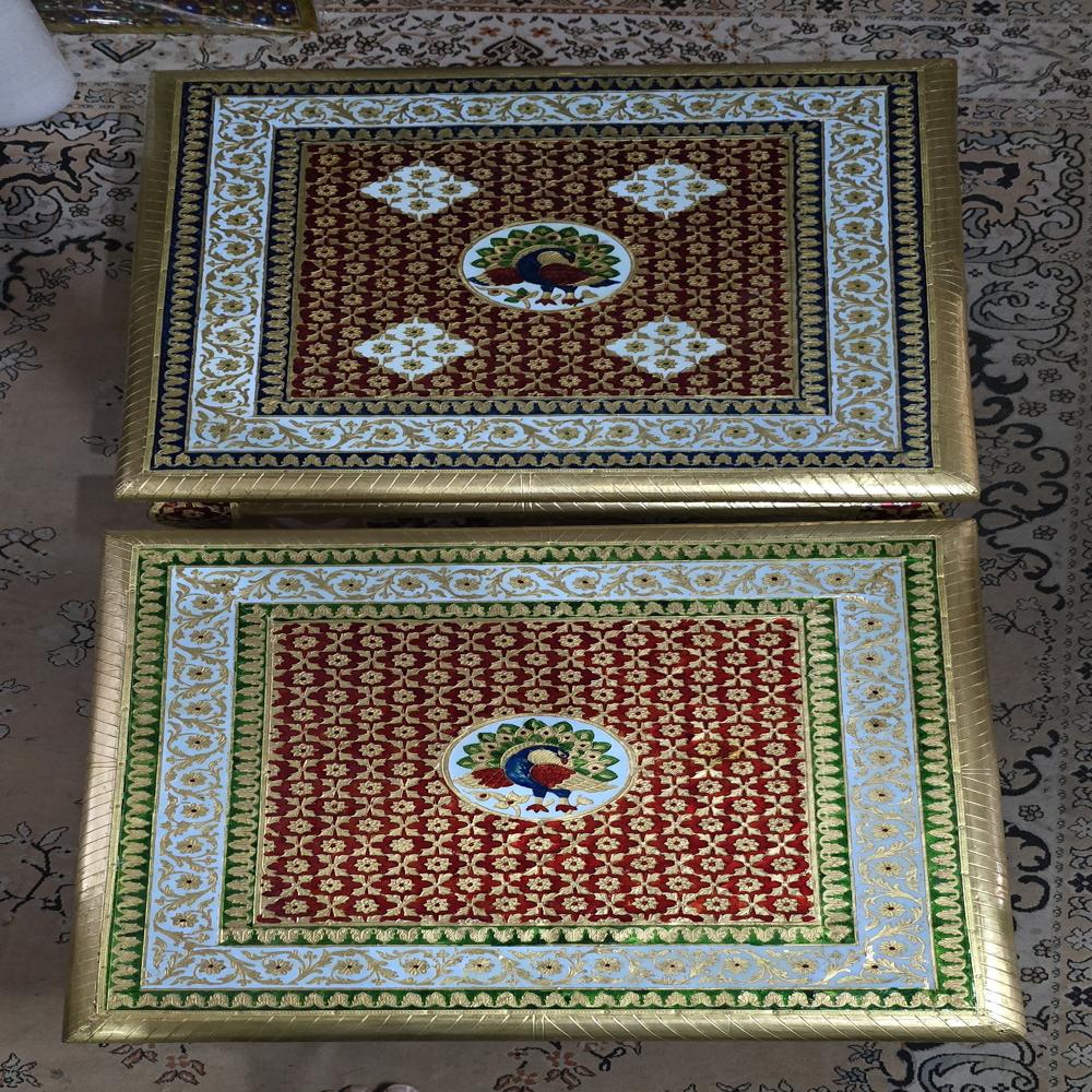 BRASS MEENAKARI BAJOT / CHOWKI