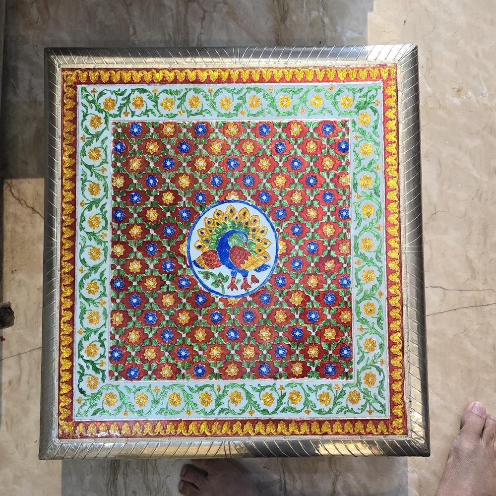 Meenakari Chowki - Color: As Per Availability