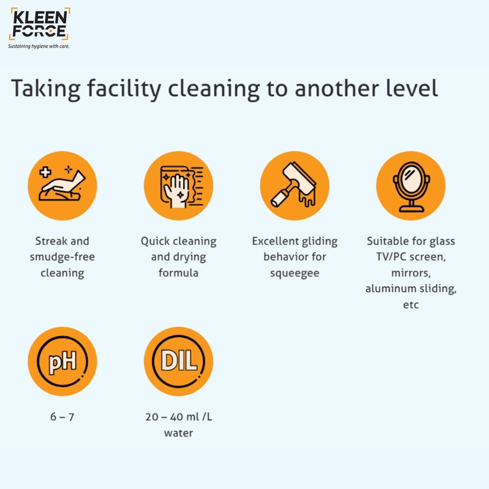 Kleen Force Kleen Keep GC 203 Glass Cleaner Concetrate