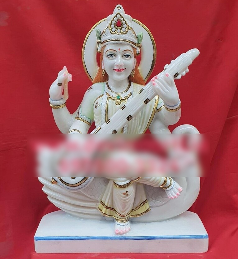 Marble Saraswati idol