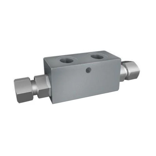 Double Acting Pilot Operated Check Valve - Color: Silver