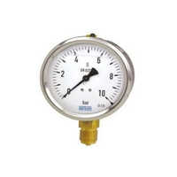 Hydraulic Pressure Gauge - Stainless Steel, 1/2 Inch, Silver Color, Analog Display, Polished Finish, Durable and Reliable for Industrial Use
