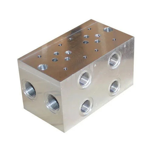 Hydraulic Manifold Block - Color: Silver