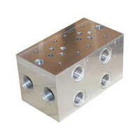 Hydraulic Manifold Block - Stainless Steel, Various Sizes, Silver Color | Standard Design For Reliable Industrial Applications