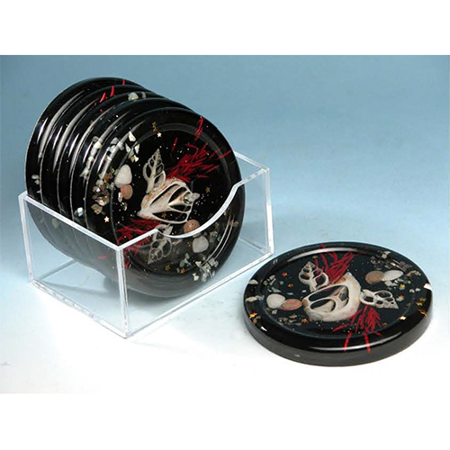 Round Seashell Tea Coaster - Color: Various Available