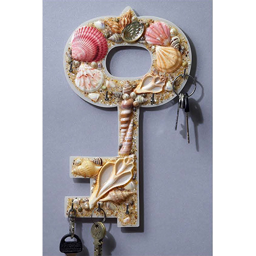 Key Shape Seashell Key Holder