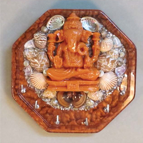 Ganesh Seashell Key Holder - Color: Various Available