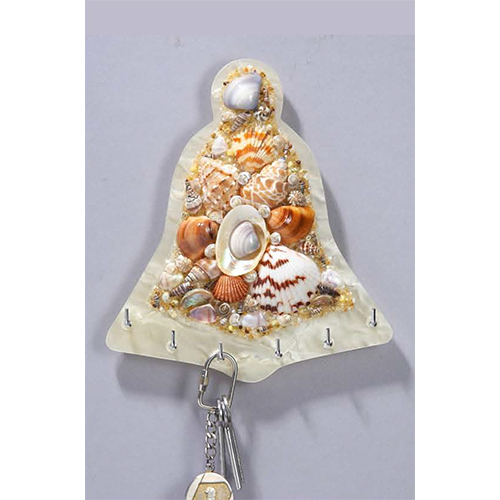 Bell Shape Seashell Key Holder - Color: Various Available