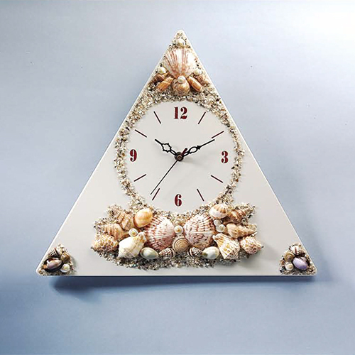 Triangle Seashell  Wall Clock - Color: Different Available