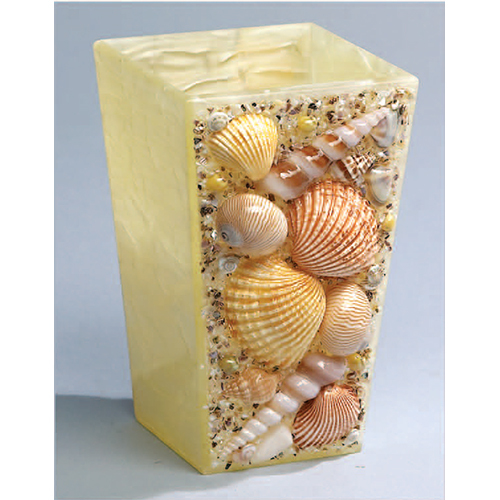 Handcrafted Seashell Flower Vase - Color: Various Available