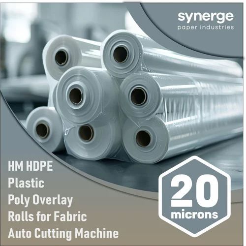 100 Inch Width Poly Film Rolls For Garment Cnc Auto Cutter And Spreader - Color: White