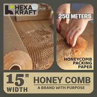 250 Meters HexaKraft Honeycomb Paper Bubble Wrap Rolls