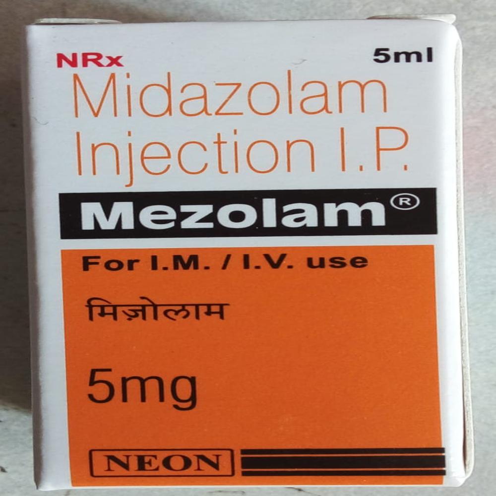 Mezolam 5ml - Midazolam Injection I.p | Suitable For Procedural Sedation, Anesthesia Induction, And Short-term Sedation In Adults