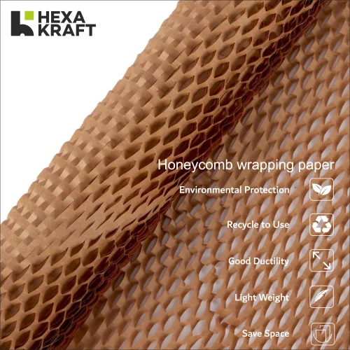50 Meters Hexakraft Honeycomb Paper Core Bubble Wrap Rolls - Color: Brown