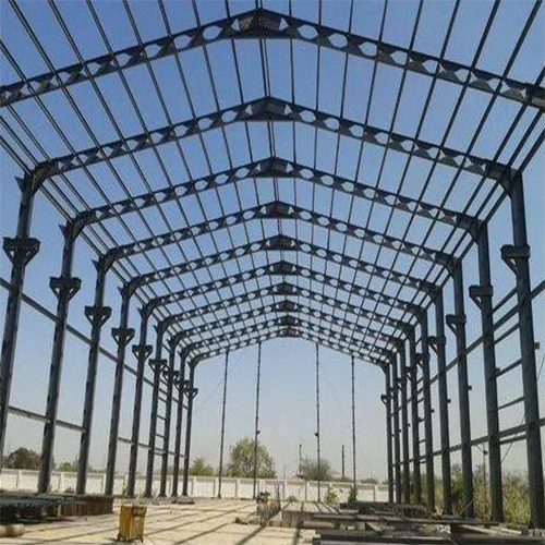 Structure Fabrication Service - Galvanized Steel, Variable Height & Span | Customizable Design For Building Construction, Warehousing, Industrial Sheds, Compliance With Local Codes