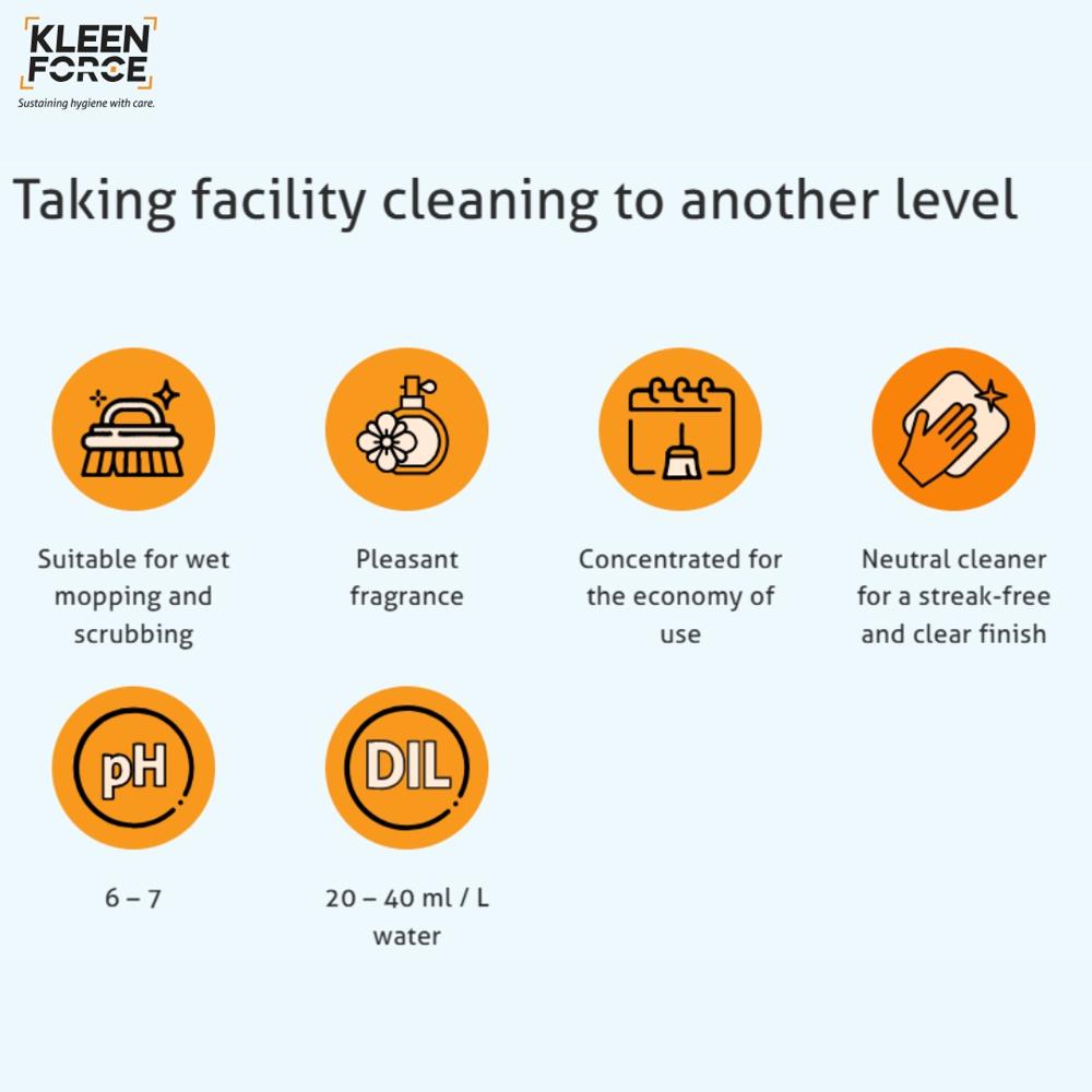 Kleen Force Kleen Keep FC 207 Floor Cleaner Concentrate