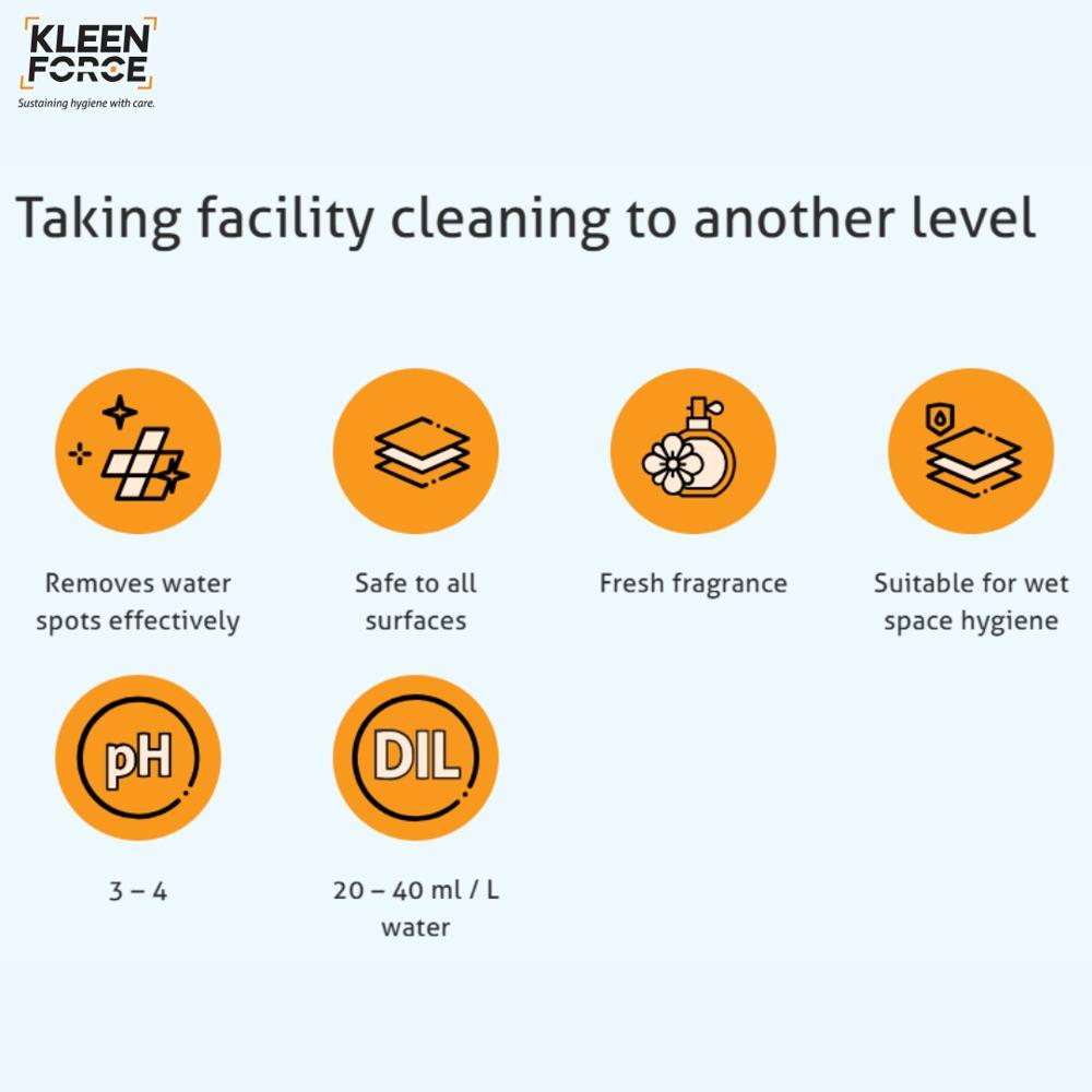 Kleen Force Kleen Keep SC 209 Washroom Hard Water Spot Cleaner
