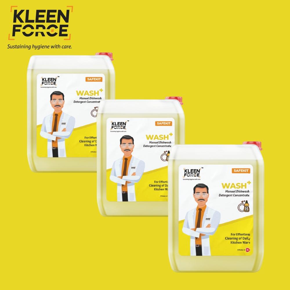 Kleen Force Safekit Wash+ Manual Dishwash Detergent Concentrate