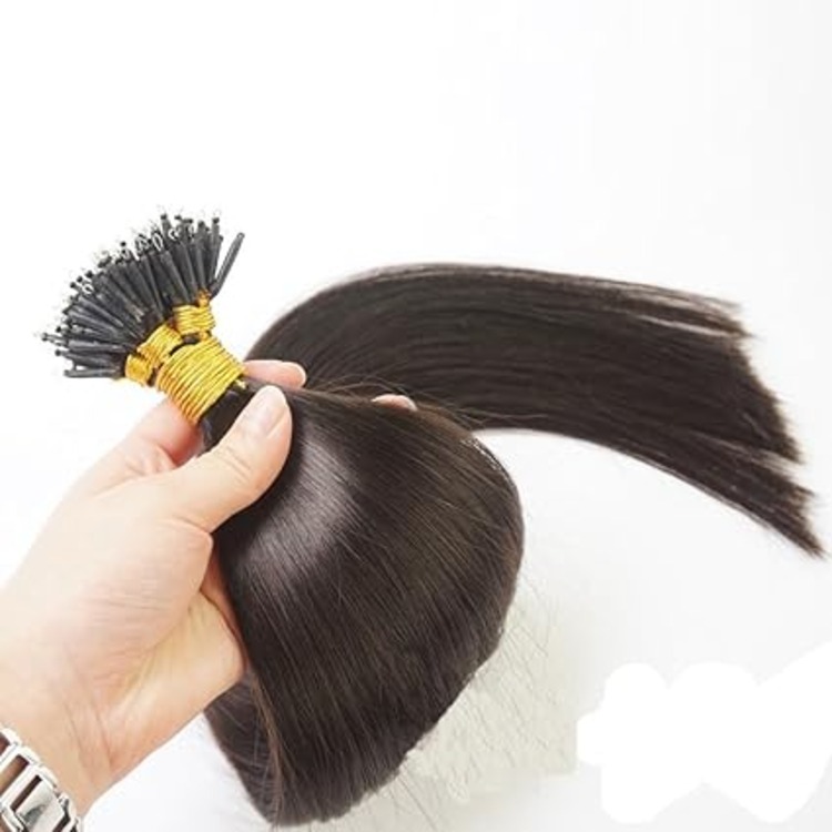 Nano Rings Hair Straight 100% Natural Color  Remy Human Hair Extensions ( 20 INCH )