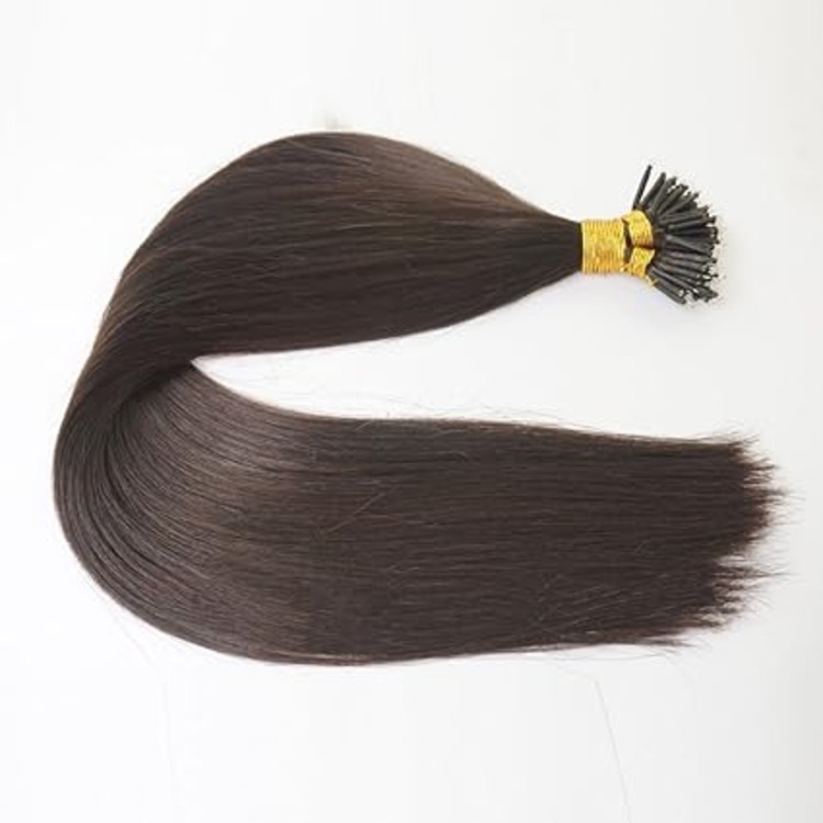 Nano Rings Hair Straight 100% Natural Color  Remy Human Hair Extensions ( 20 INCH )