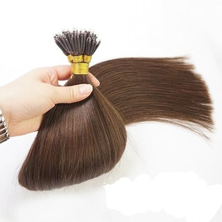 Nano Rings Hair Straight 100% Natural Color  Remy Human Hair Extensions ( 20 INCH )
