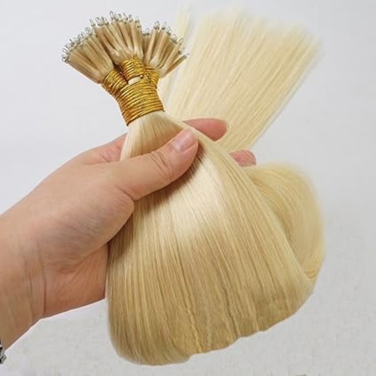 Nano Rings Hair Straight 100% Natural Color  Remy Human Hair Extensions ( 20 INCH )