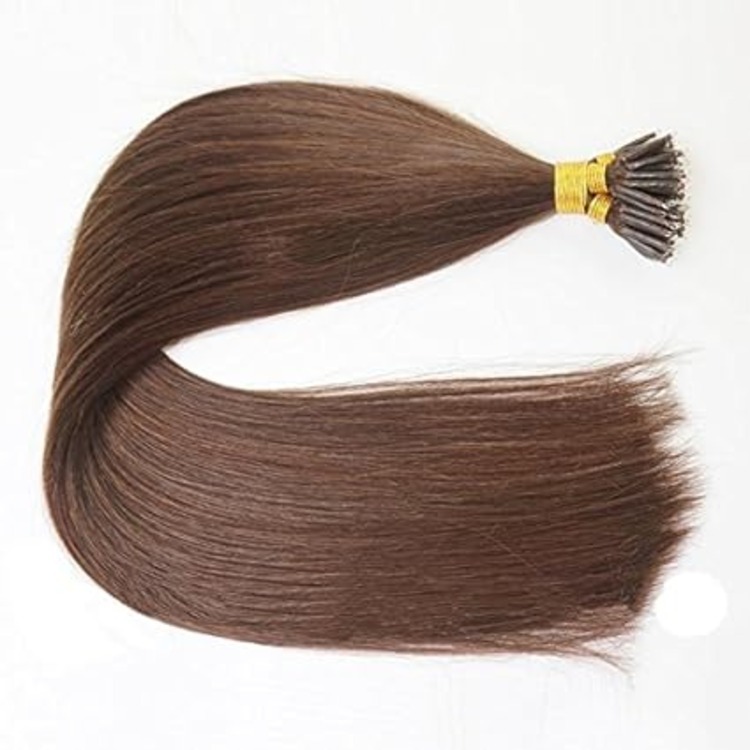 Nano Rings Hair Straight 100% Natural Color  Remy Human Hair Extensions ( 20 INCH )