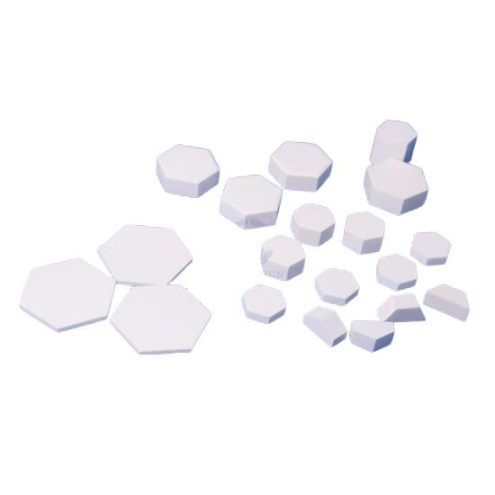 Hexagonal Ceramic Tiles - Color: White