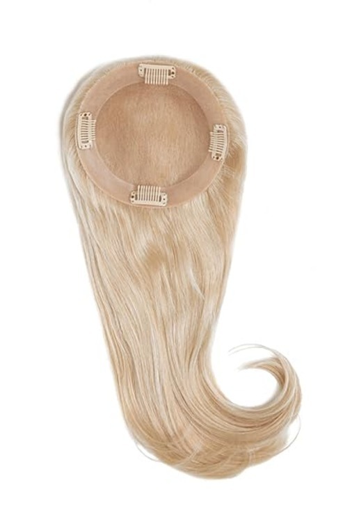 613 Blonde Color Virgin Human Hair Silk Base  Topper 14